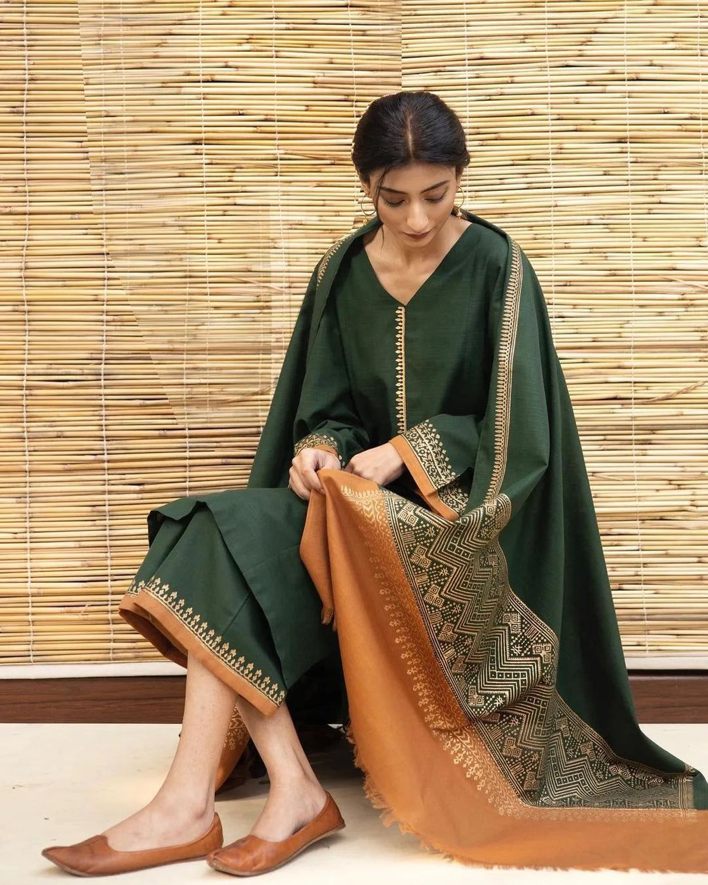 ASLING Dhanak Embroidered Unstitched 3Piece D-016