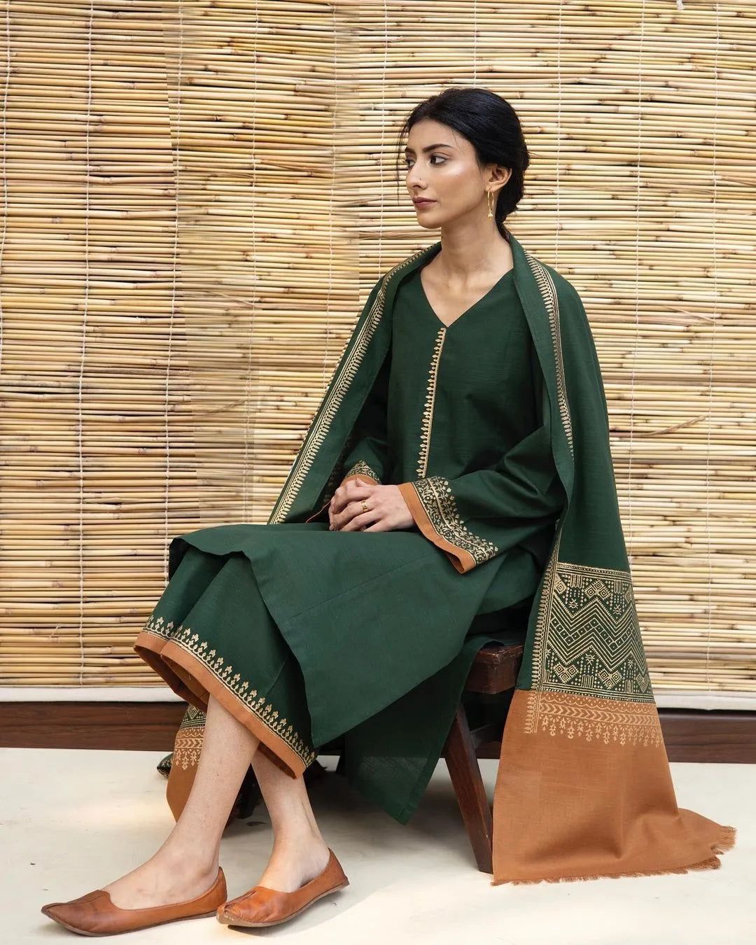 ASLING Dhanak Embroidered Unstitched 3Piece D-016