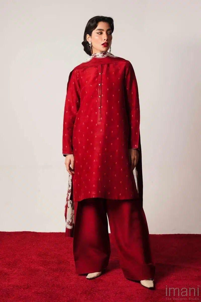 ASLING Dhanak Embroidered Unstitched 3Piece D-017