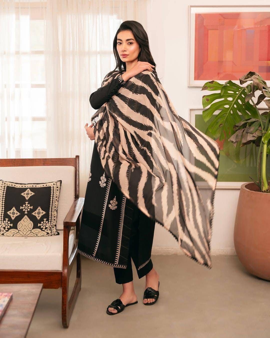 ASLING Dhanak Embroidered Unstitched 3Piece D-018