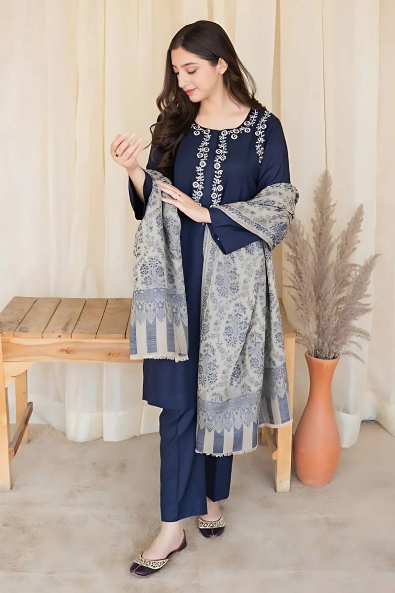 ASLING Dhanak Embroidered Unstitched 3Piece D-019