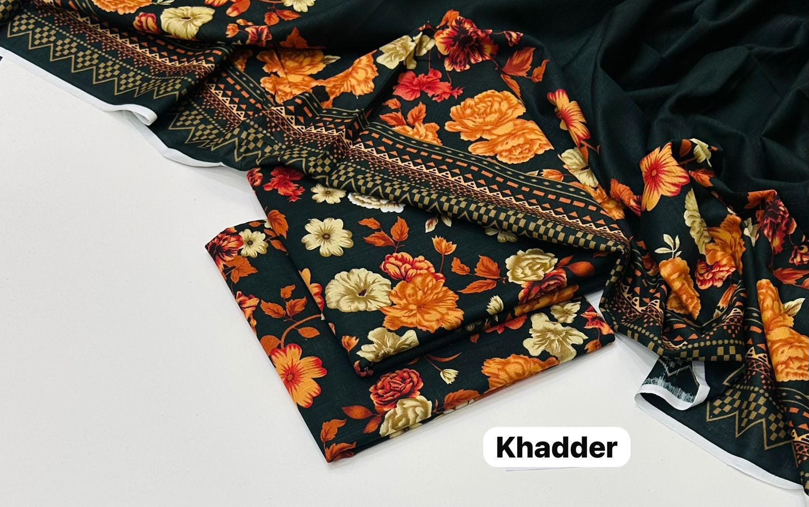Maria B Printed Unstitched Khaddar 3Piece D-007