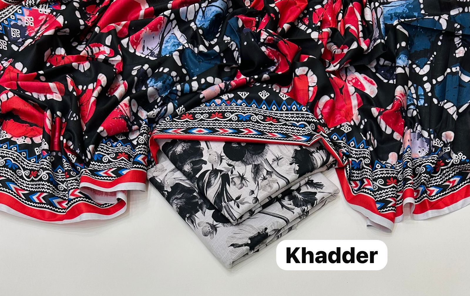 Maria B Printed Unstitched Khaddar 3Piece D-011