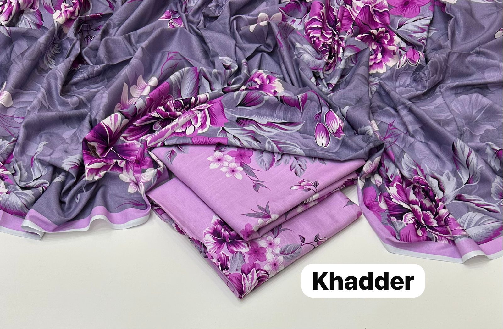 Maria B Printed Unstitched Khaddar 3Piece D-016