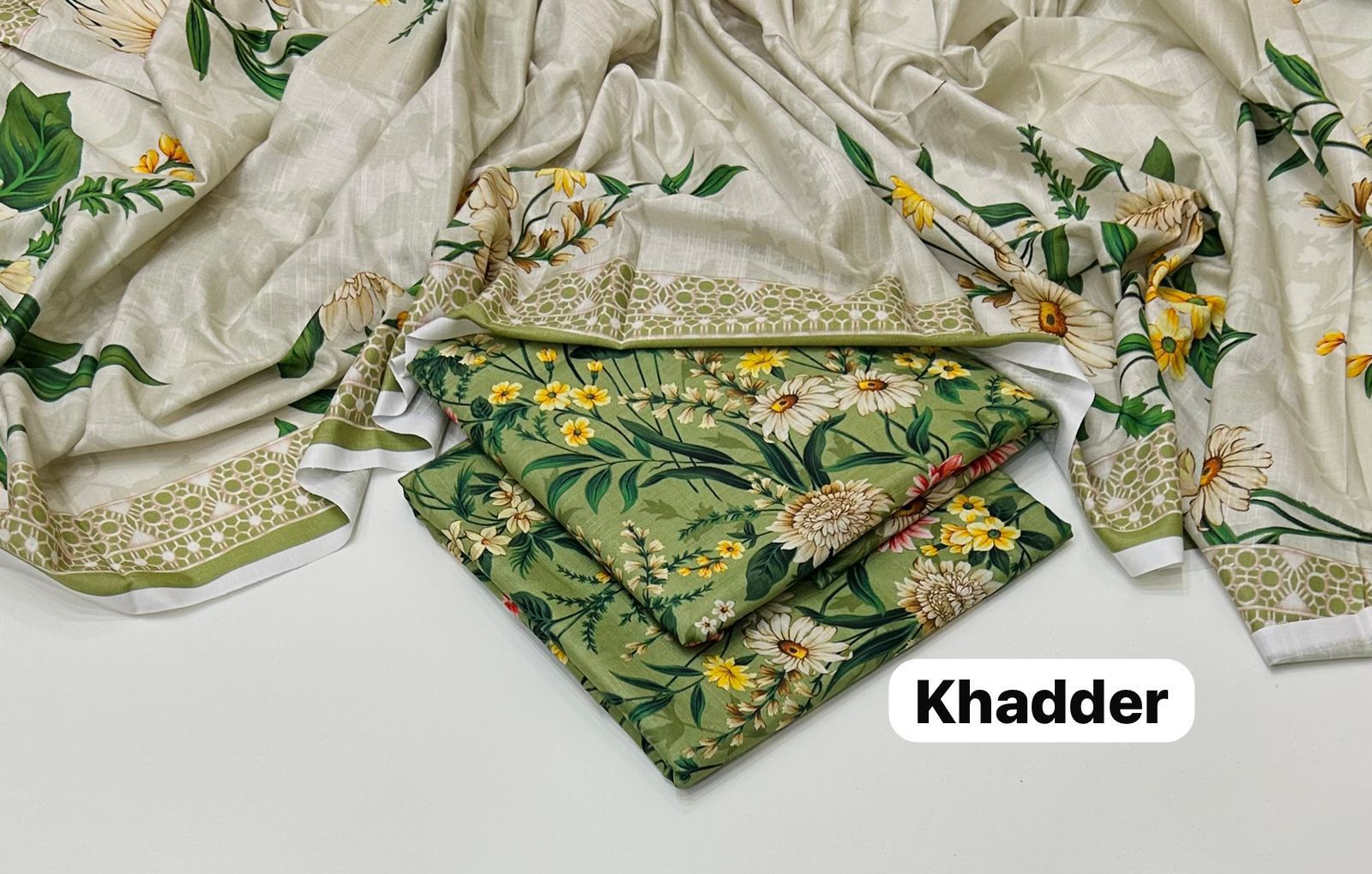 Maria B Printed Unstitched Khaddar 3Piece D-017