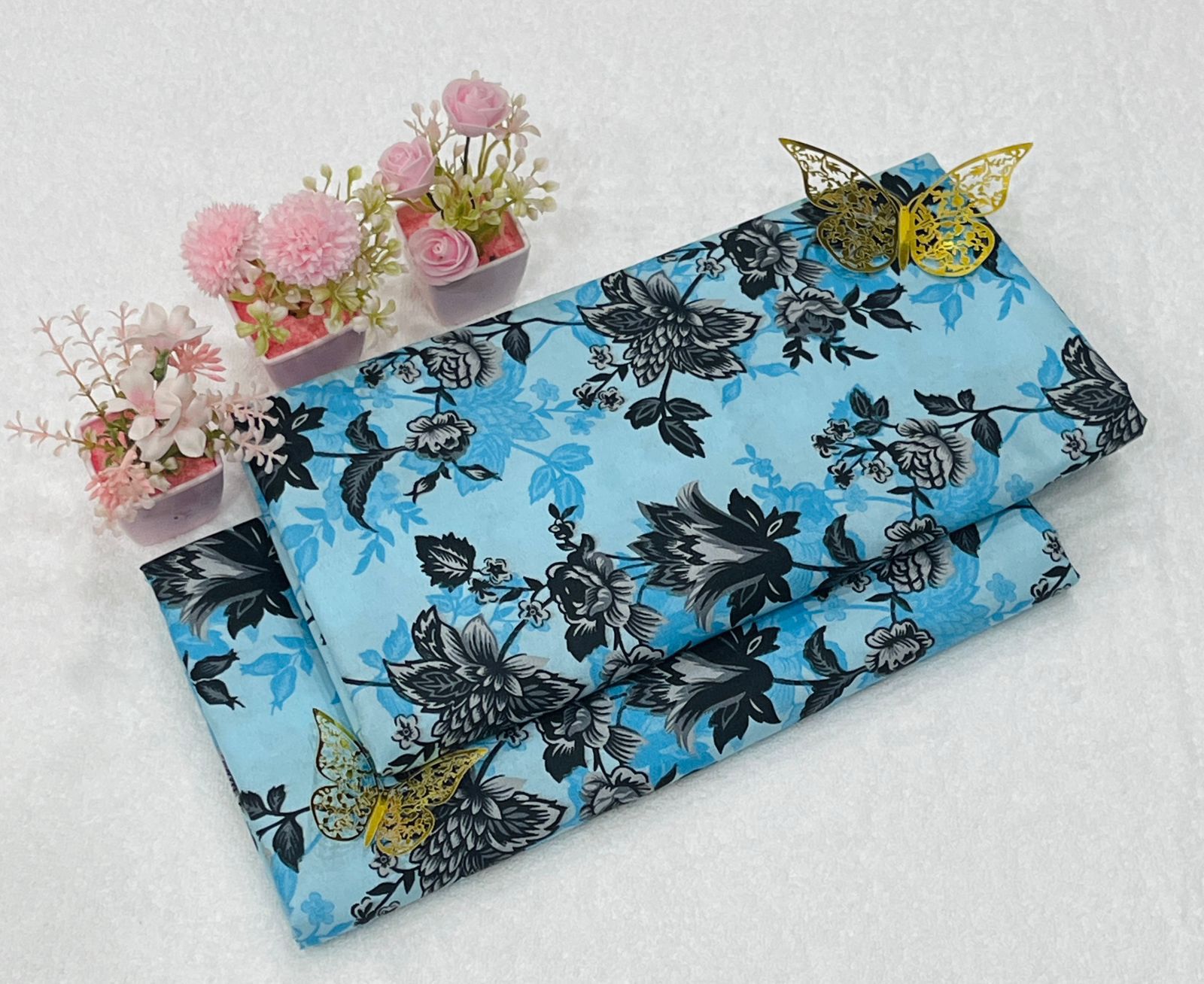 FLORAL PRINTED 2PC D-021