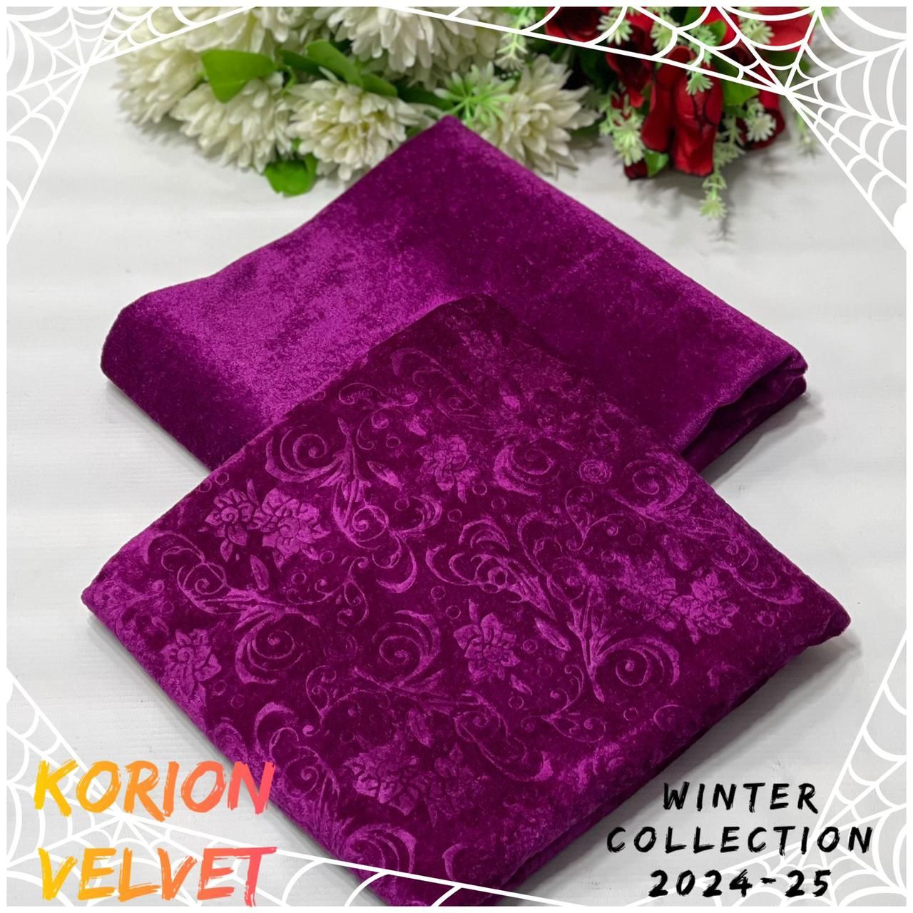 Velvet All-Over Printed 2Piece D-001