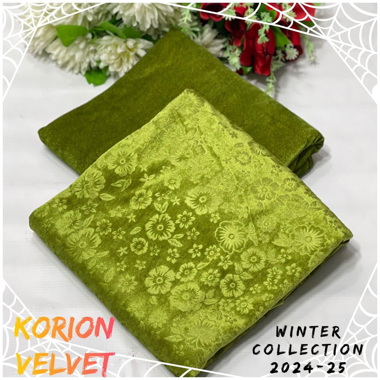 Velvet All-Over Printed 2Piece D-004