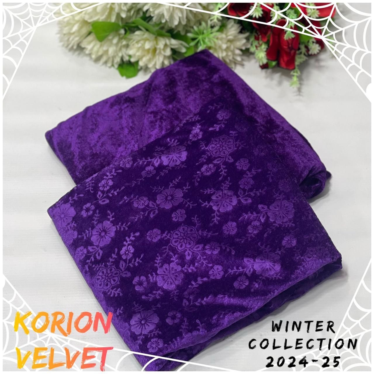 Velvet All-Over Printed 2Piece D-005