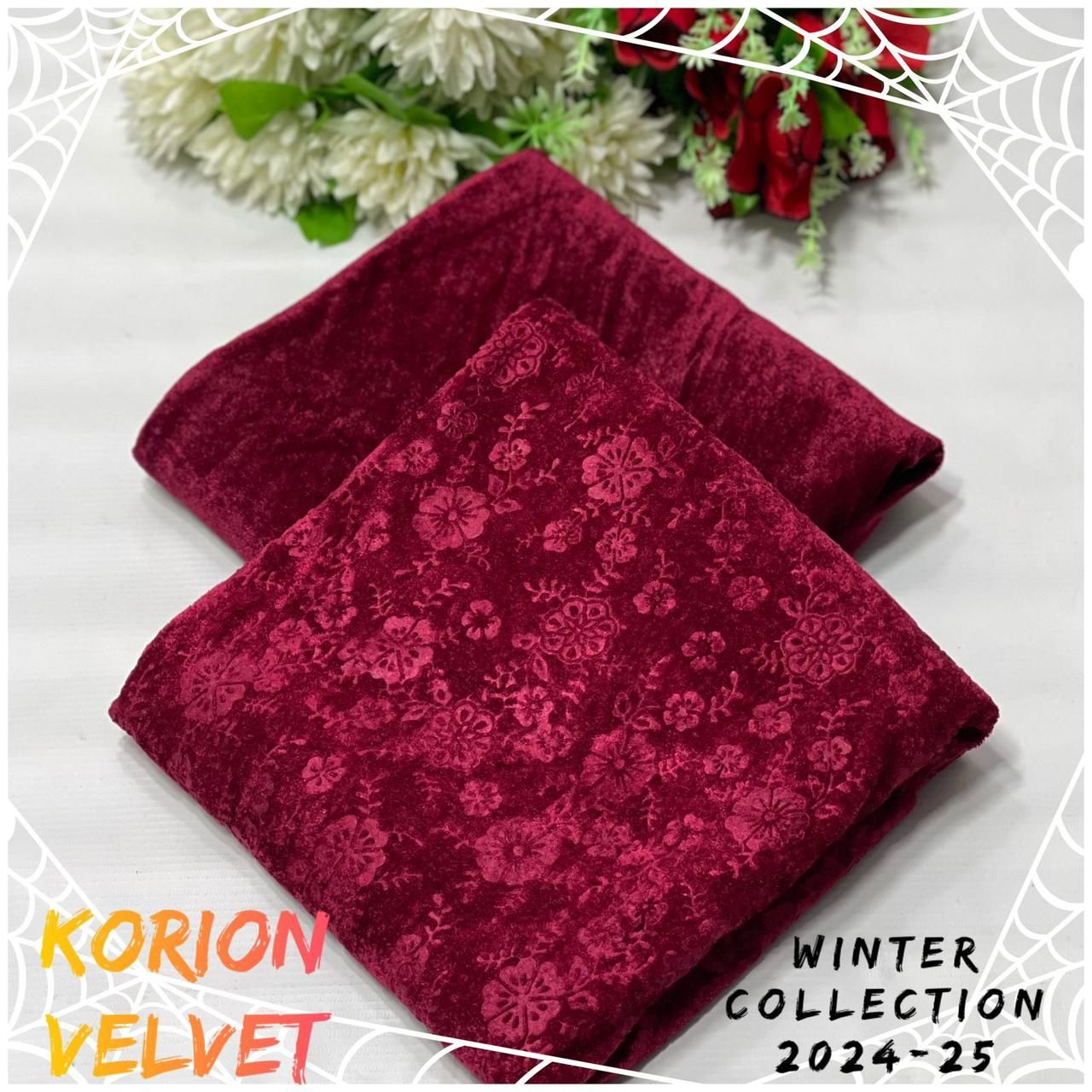 Velvet All-Over Printed 2Piece D-007