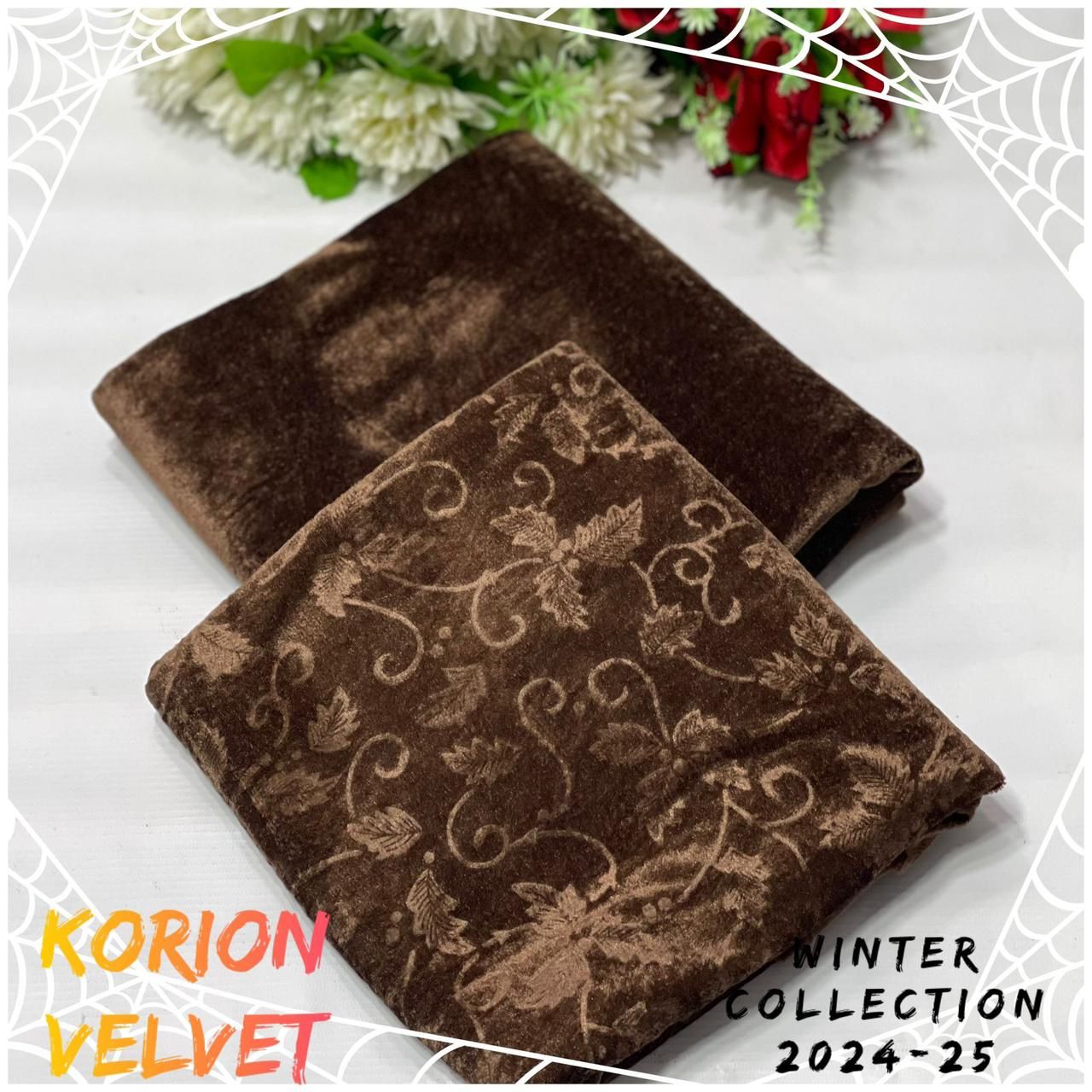 Velvet All-Over Printed 2Piece D-008