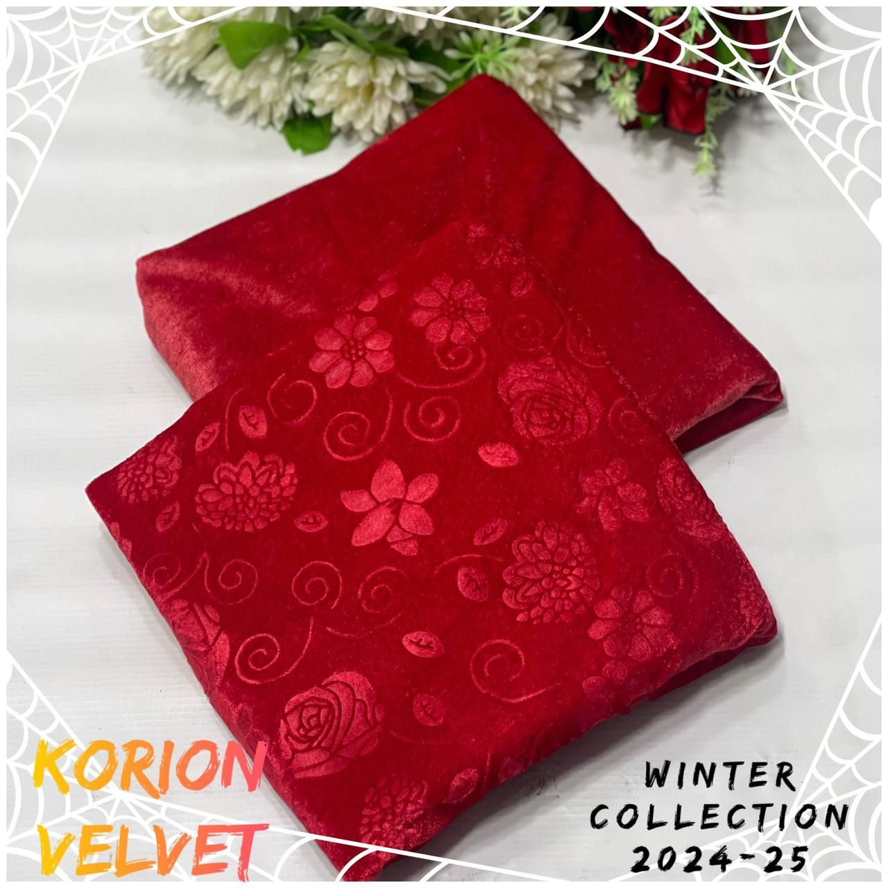 Velvet All-Over Printed 2Piece D-009