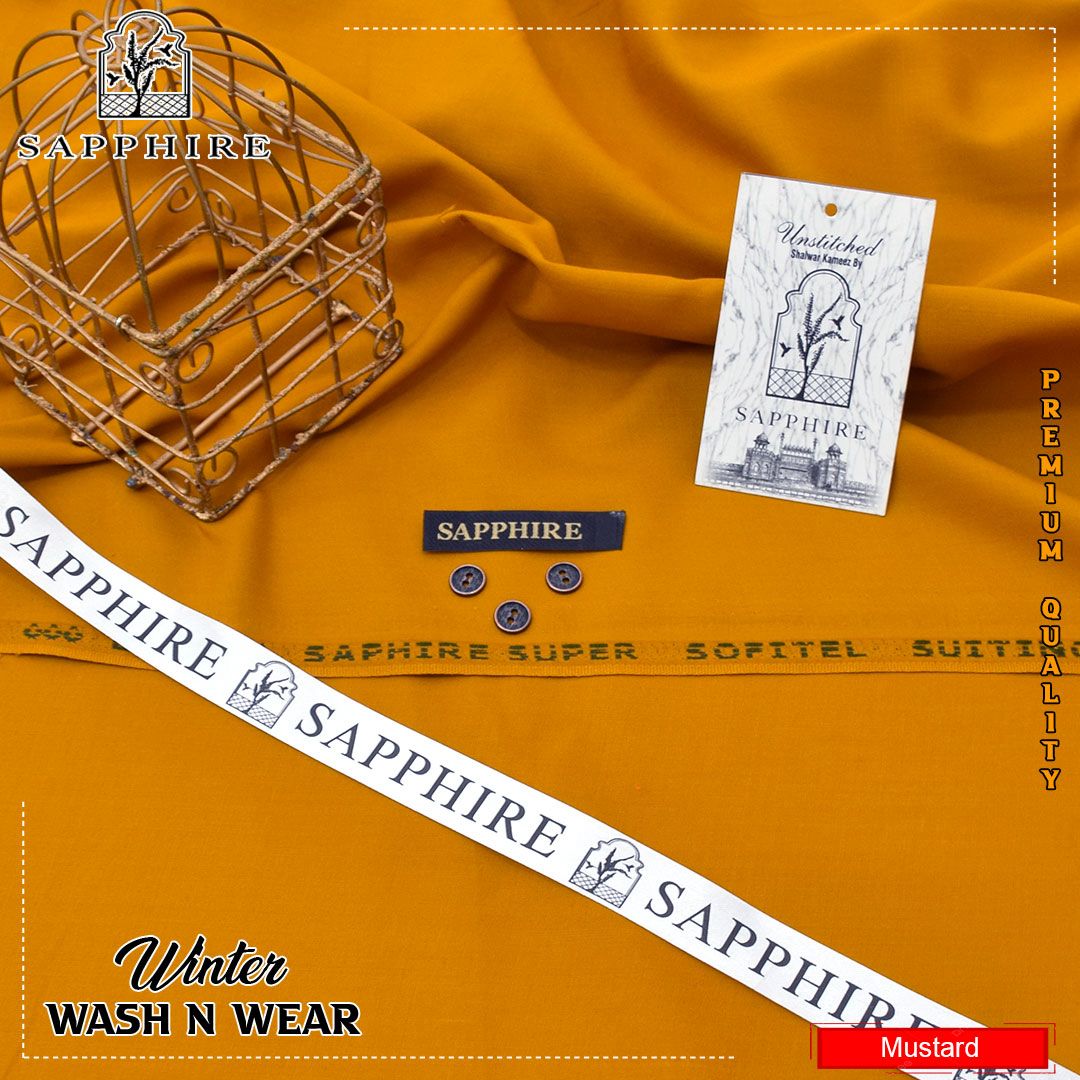 Sapphire Smoth Wash & Wear Plain S17