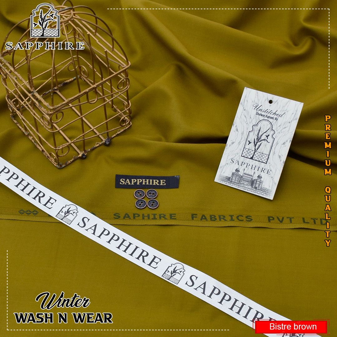 Sapphire Smoth Wash & Wear Plain S19