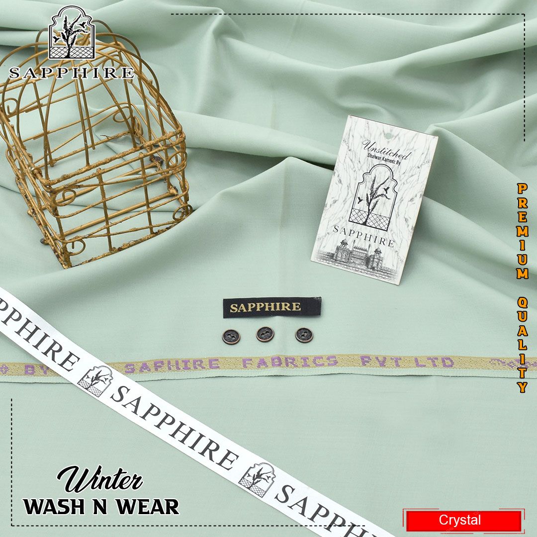 Sapphire Smoth Wash & Wear Plain S20