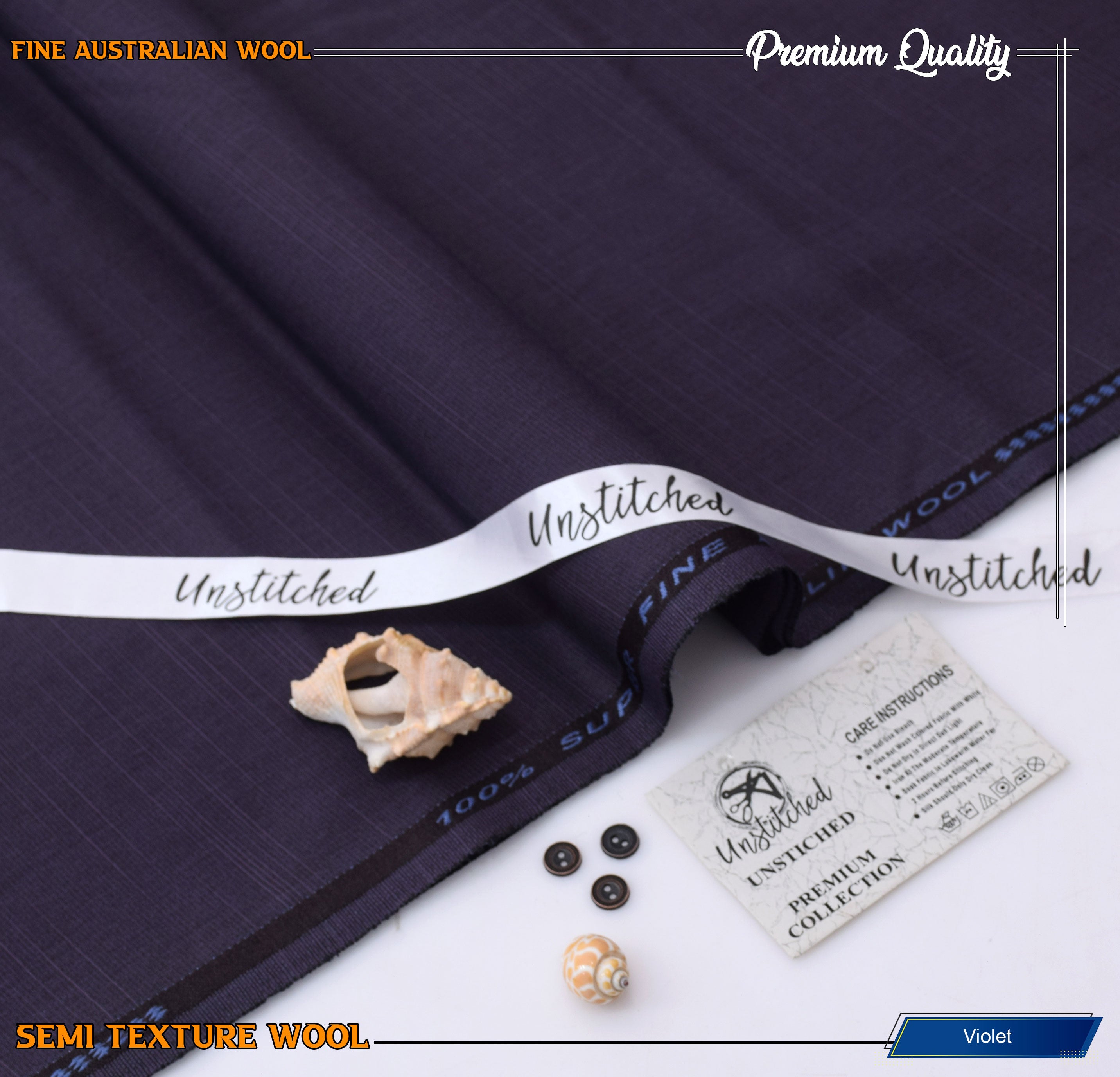 Fine Australian Wool -  Violet